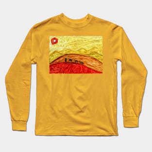 Caravan in Hot Desert Long Sleeve T-Shirt